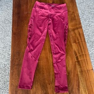 NWOT Victoria’s Secret deep red knockout leggings